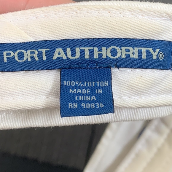 Philips Visor Unisex Adjustable White Blue Pinnacle Strapback Cap Port Authority - Picture 13 of 13